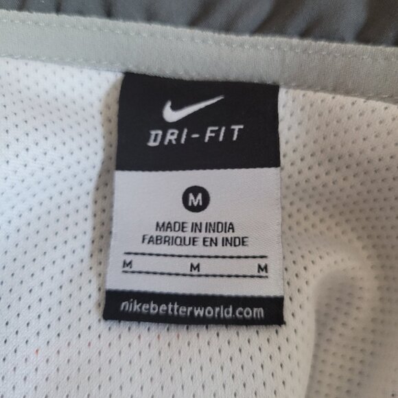 Nike Dri-Fit Gray White Orange Lined Full Zip Windbreaker Mens Medium - Picture 8 of 10